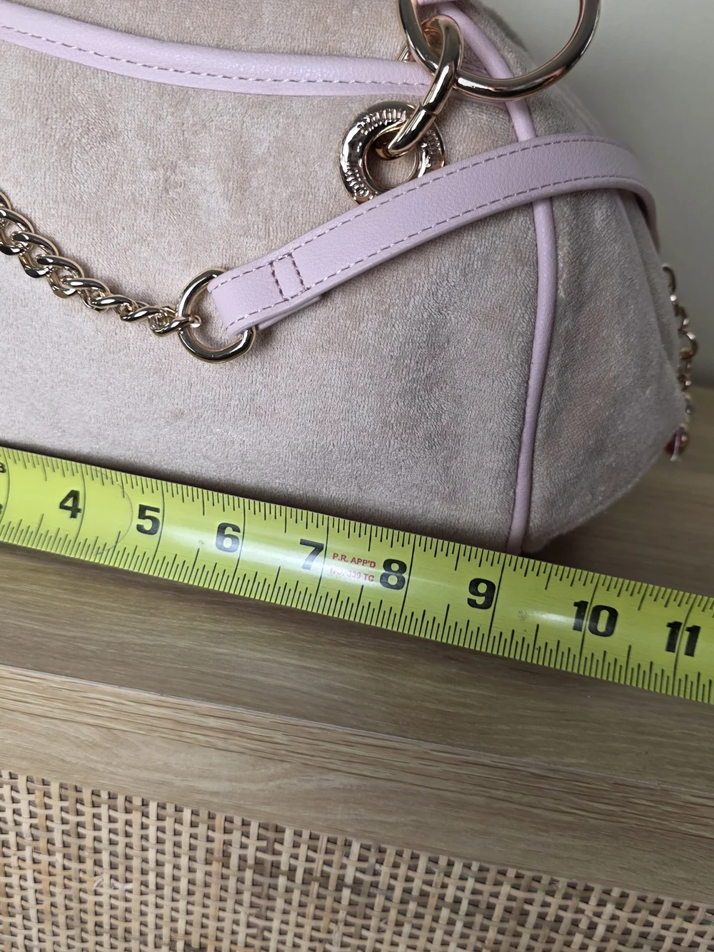 Juicy Couture Sugar Rush  Satchel with Ice Cream Charm In Buff Beige